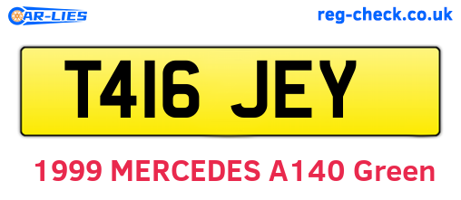 T416JEY are the vehicle registration plates.