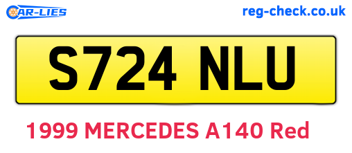 S724NLU are the vehicle registration plates.
