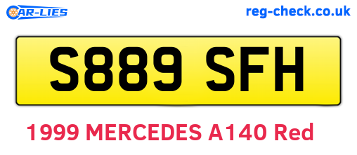 S889SFH are the vehicle registration plates.