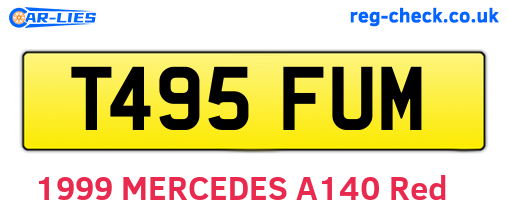 T495FUM are the vehicle registration plates.