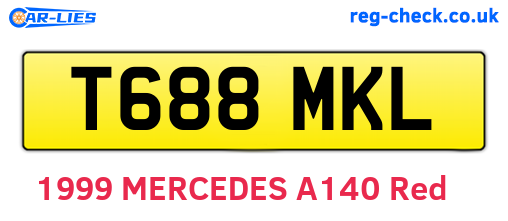T688MKL are the vehicle registration plates.
