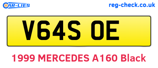 V64SOE are the vehicle registration plates.