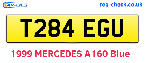T284EGU are the vehicle registration plates.