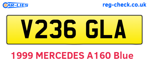 V236GLA are the vehicle registration plates.