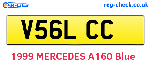 V56LCC are the vehicle registration plates.