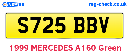 S725BBV are the vehicle registration plates.