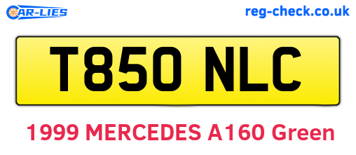 T850NLC are the vehicle registration plates.