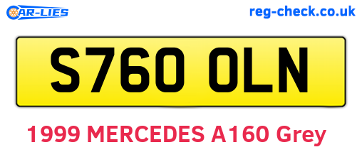 S760OLN are the vehicle registration plates.