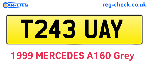 T243UAY are the vehicle registration plates.