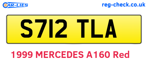 S712TLA are the vehicle registration plates.