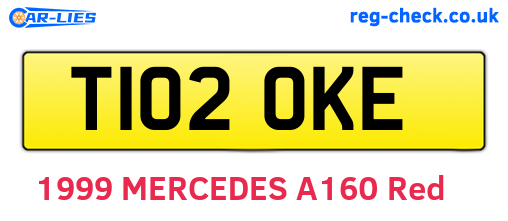 T102OKE are the vehicle registration plates.