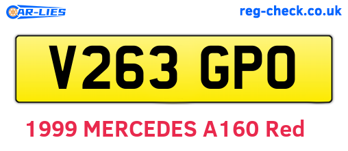 V263GPO are the vehicle registration plates.