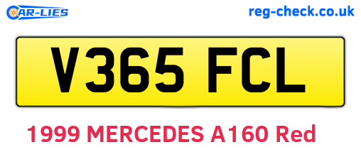 V365FCL are the vehicle registration plates.
