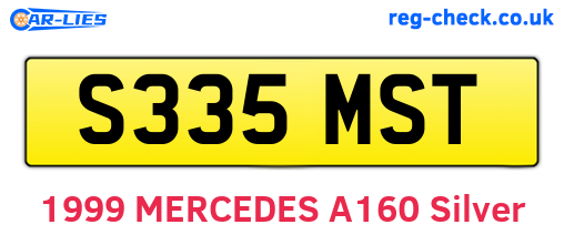 S335MST are the vehicle registration plates.