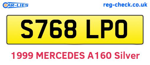 S768LPO are the vehicle registration plates.