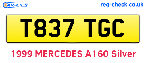 T837TGC are the vehicle registration plates.