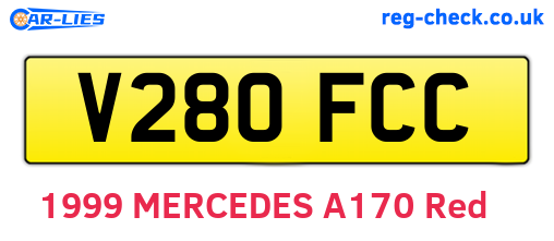 V280FCC are the vehicle registration plates.