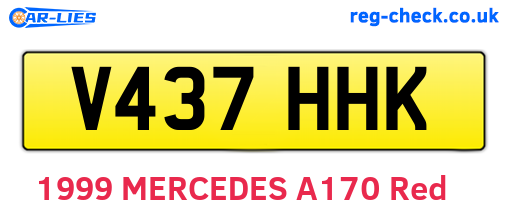 V437HHK are the vehicle registration plates.