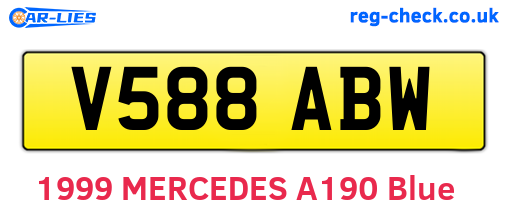 V588ABW are the vehicle registration plates.