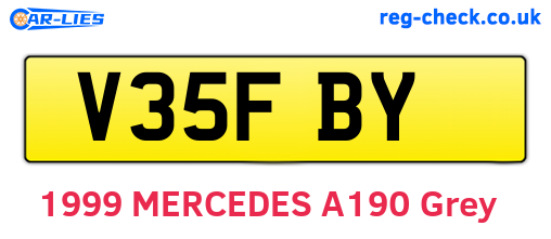 V35FBY are the vehicle registration plates.