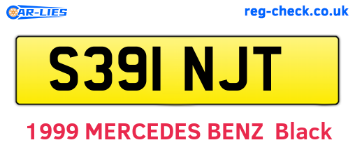 S391NJT are the vehicle registration plates.