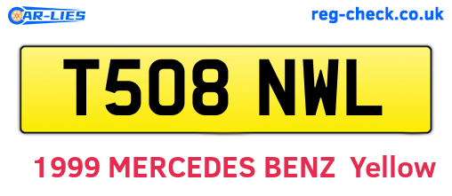 T508NWL are the vehicle registration plates.