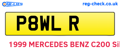 P8WLR are the vehicle registration plates.