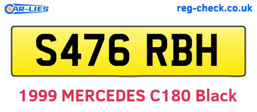 S476RBH are the vehicle registration plates.