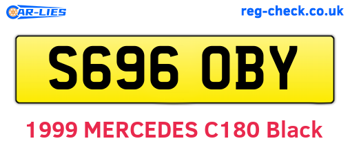 S696OBY are the vehicle registration plates.