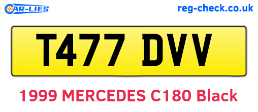 T477DVV are the vehicle registration plates.