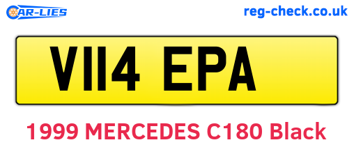 V114EPA are the vehicle registration plates.