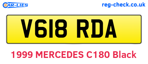 V618RDA are the vehicle registration plates.