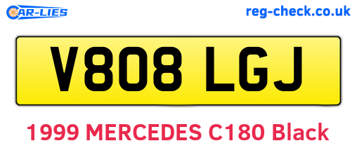 V808LGJ are the vehicle registration plates.