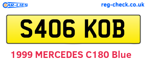 S406KOB are the vehicle registration plates.