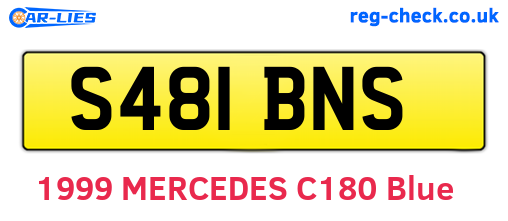 S481BNS are the vehicle registration plates.