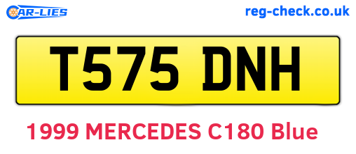 T575DNH are the vehicle registration plates.