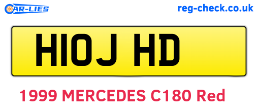 H10JHD are the vehicle registration plates.