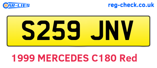 S259JNV are the vehicle registration plates.