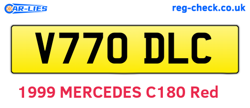 V770DLC are the vehicle registration plates.