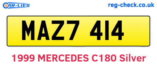 MAZ7414 are the vehicle registration plates.