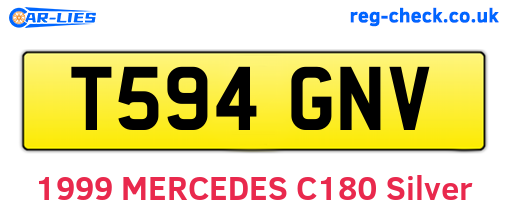 T594GNV are the vehicle registration plates.
