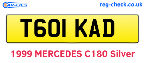 T601KAD are the vehicle registration plates.