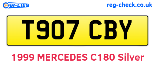 T907CBY are the vehicle registration plates.