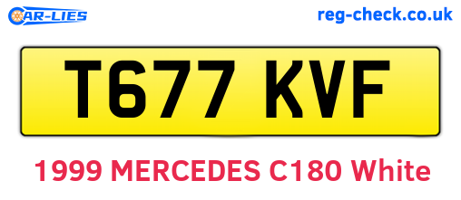 T677KVF are the vehicle registration plates.