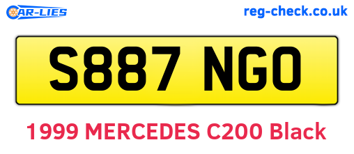 S887NGO are the vehicle registration plates.
