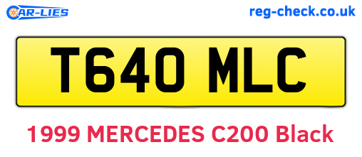 T640MLC are the vehicle registration plates.