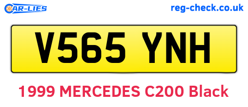 V565YNH are the vehicle registration plates.