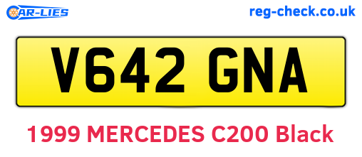 V642GNA are the vehicle registration plates.