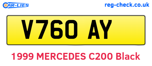 V76OAY are the vehicle registration plates.