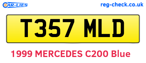 T357MLD are the vehicle registration plates.